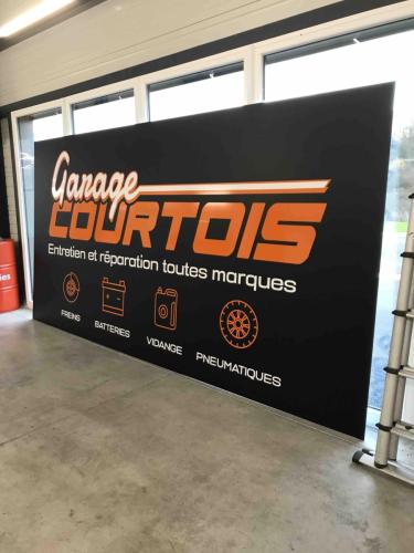 PANNEAU ENSEIGNE GARAGE COURTOIS